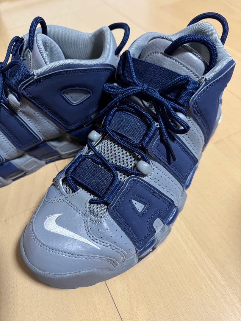 NIKE ナイキ エアモアアップテンポ グレー ネイビー 28.5 モアテン