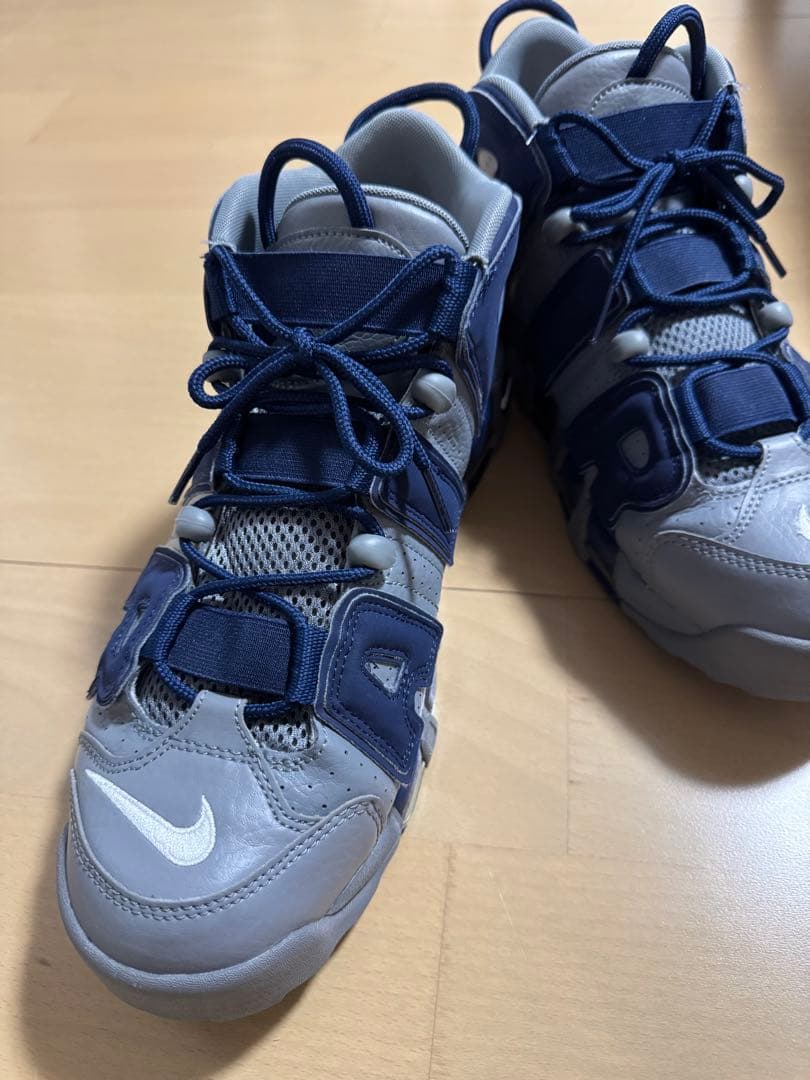 NIKE ナイキ エアモアアップテンポ グレー ネイビー 28.5 モアテン