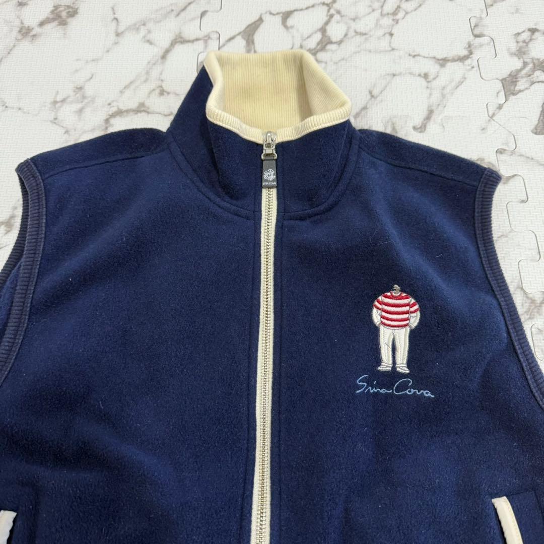 美品✨SINA COVA ベスト フリース　ポリエステル M ロゴ刺繍