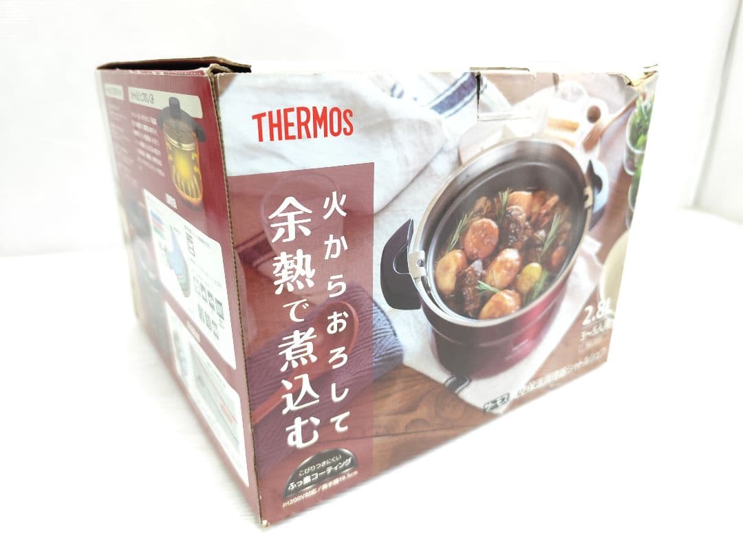 極美品　サーモス　真空保温調理器　シャトルシェフ　2.8リットル　赤
