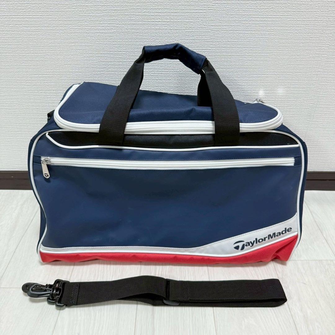美品 テーラーメイド トゥルーライト ボストンバッグ ネイビー×ホワイト×レッド