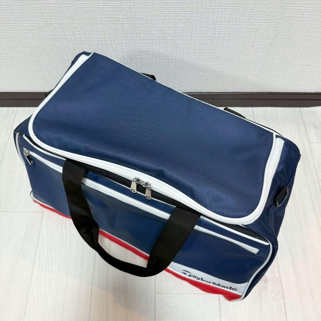 美品 テーラーメイド トゥルーライト ボストンバッグ ネイビー×ホワイト×レッド