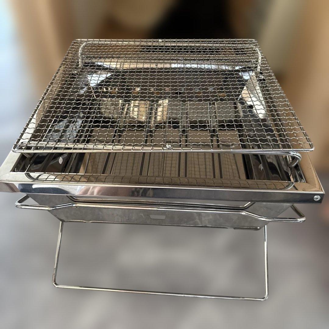 フォールディング焚き火台 BBQコンロ コンパクト収納