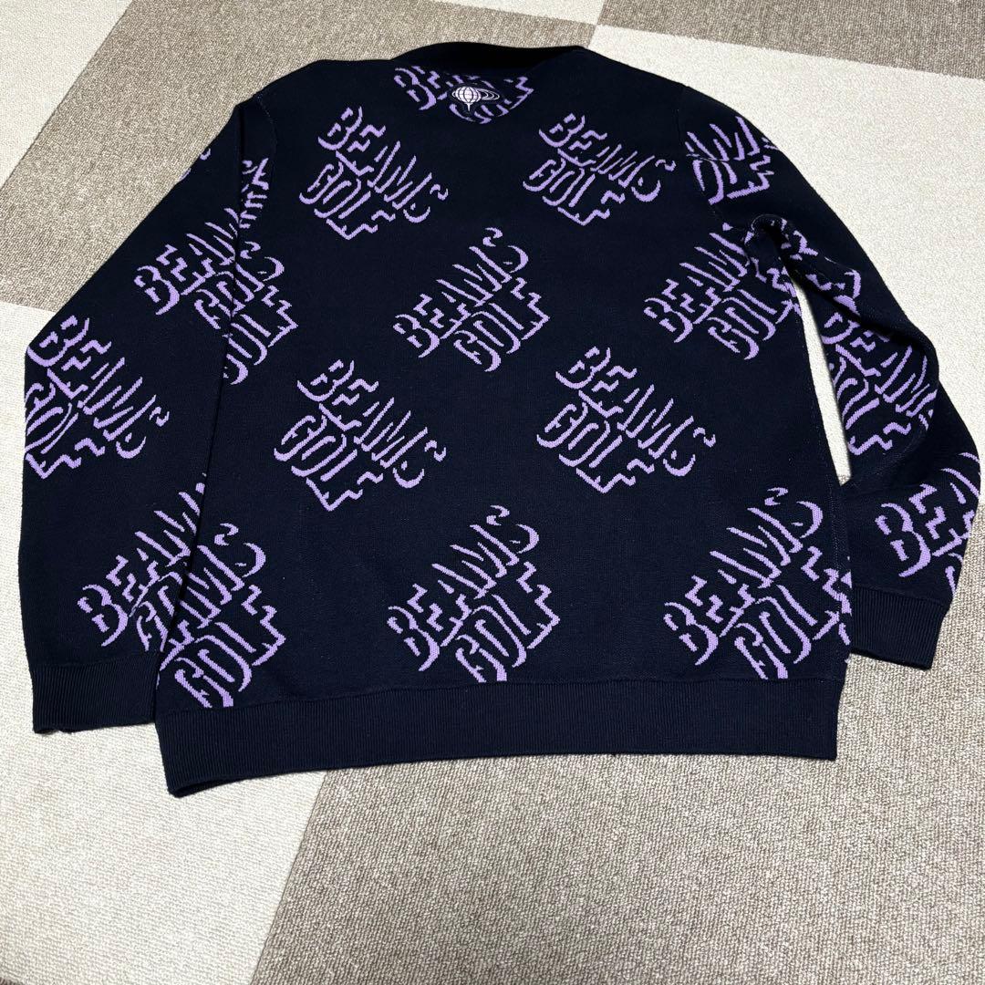 BEAMS GOLF ネイビー ジップアップセーター　Lサイズ