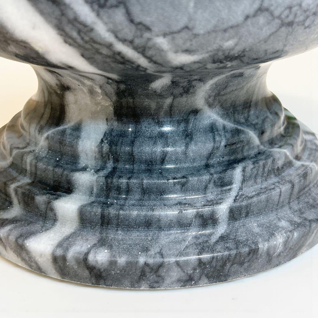昭和54年製 1979年 大理石 花瓶 壺 山水彫刻 約56cm 14.4kg