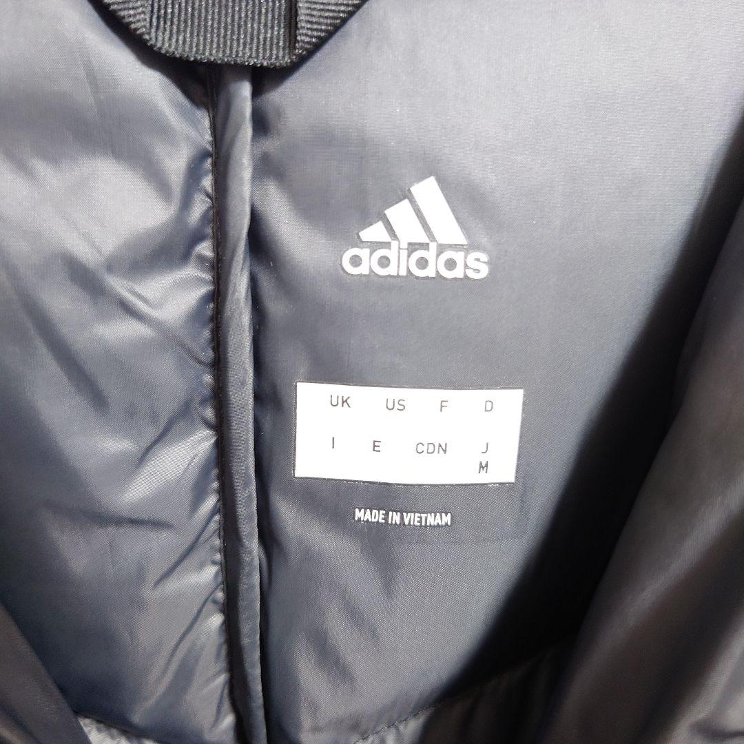 【美品】adidas アディダス ダウンベンチコート レディース　M　ブラック