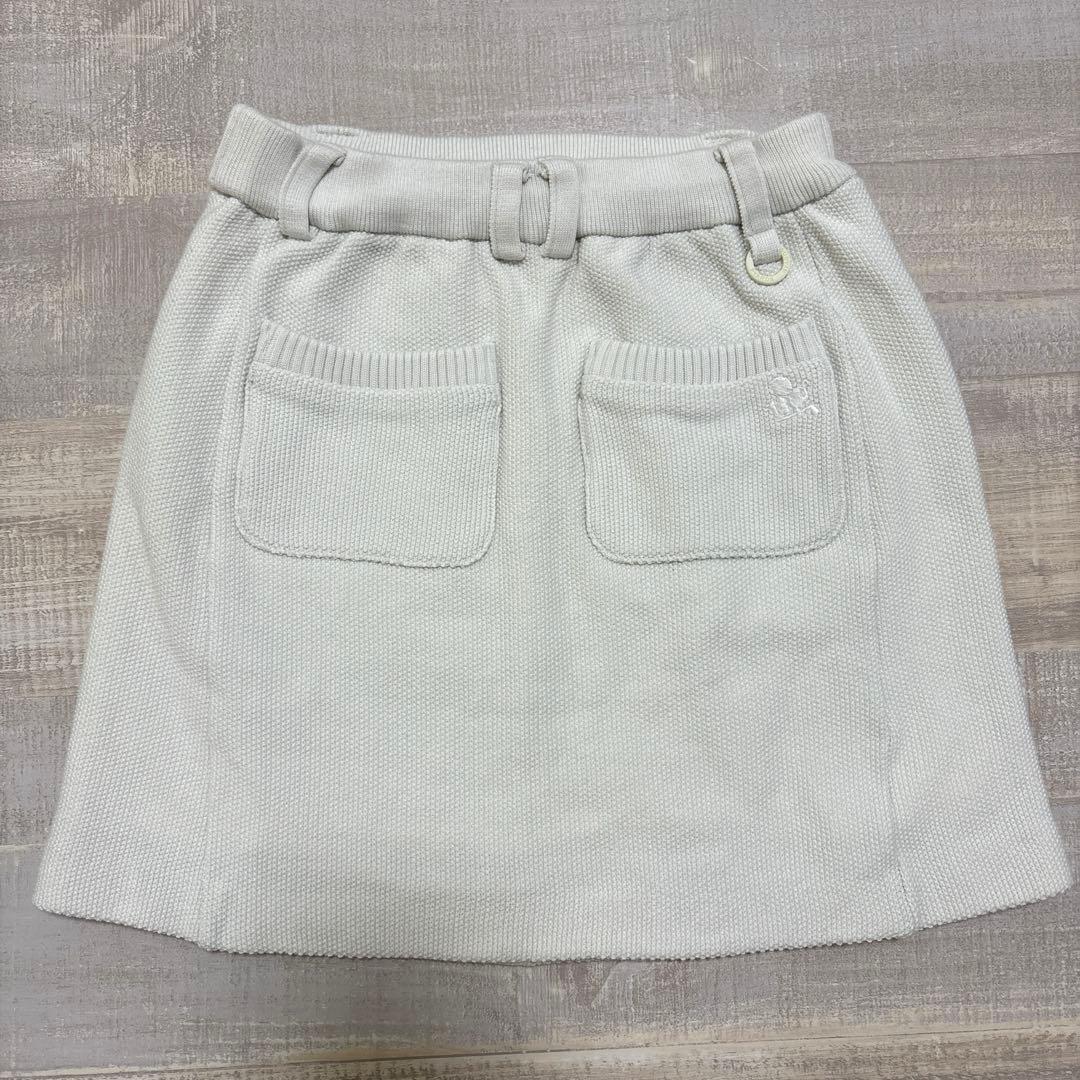 ハチヤーズ★綿50%混★中厚手ストレッチ★ウエスト全周ゴムスカート【サイズS】