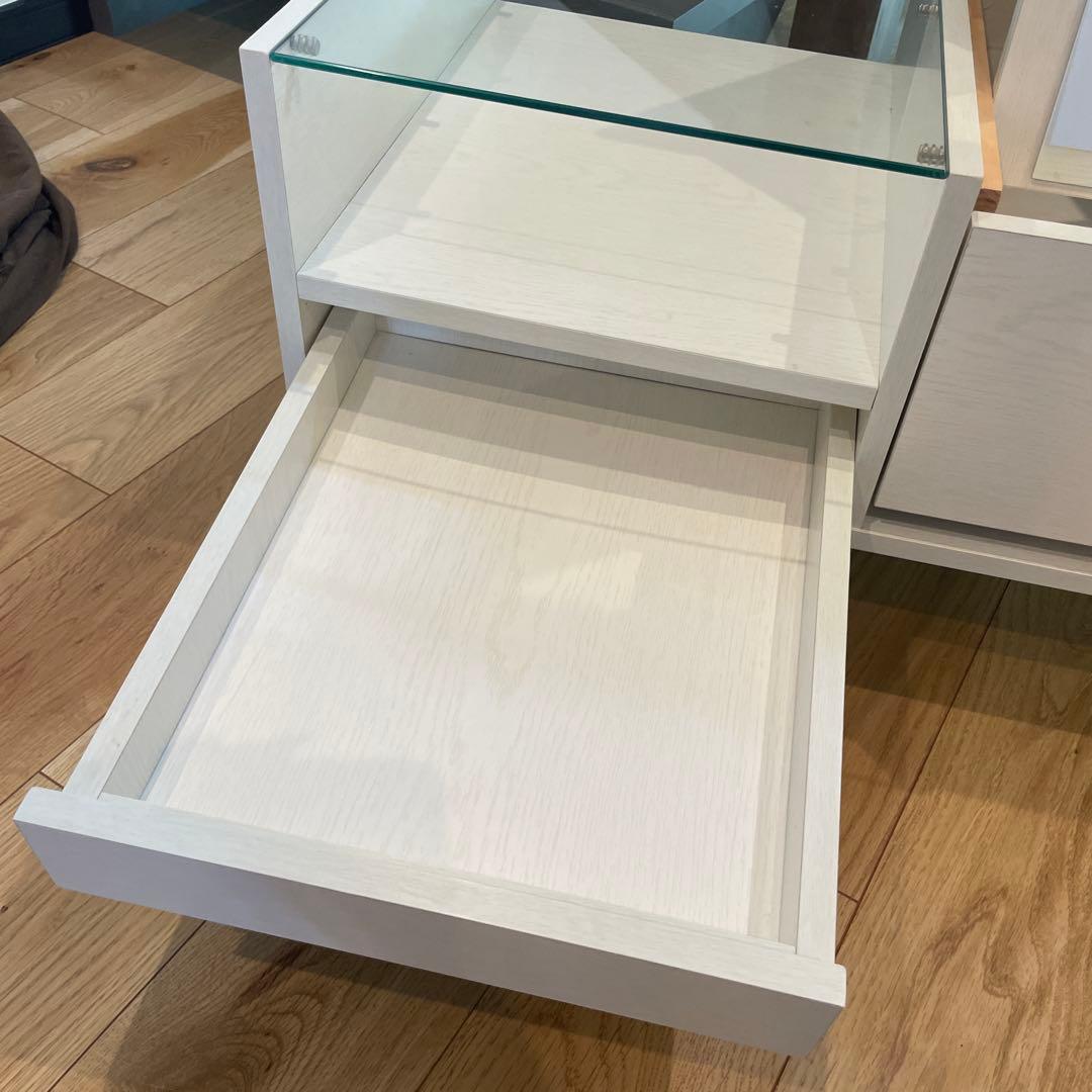 使用期間短い！Lowya ロウヤ たっぷり収納できるドレッサーテーブル ホワイト