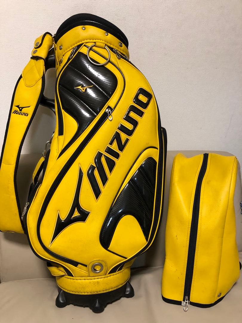 【送料込み】廃盤希少品　MIZUNO ゴルフバッグ　珍しい黄色