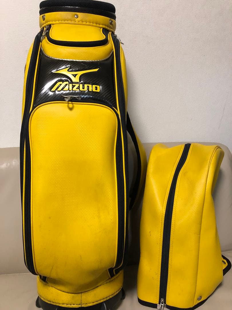 【送料込み】廃盤希少品　MIZUNO ゴルフバッグ　珍しい黄色