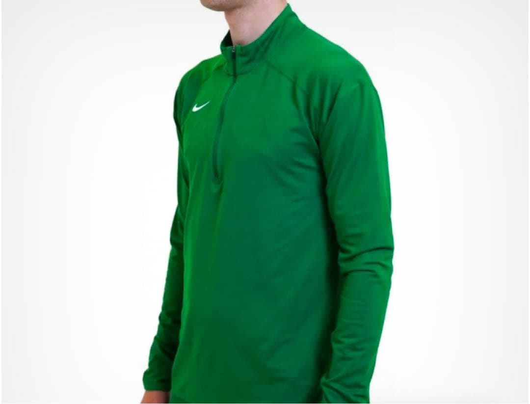 NIKE ハーフジップ ロングスリーブシャツ グリーン US S