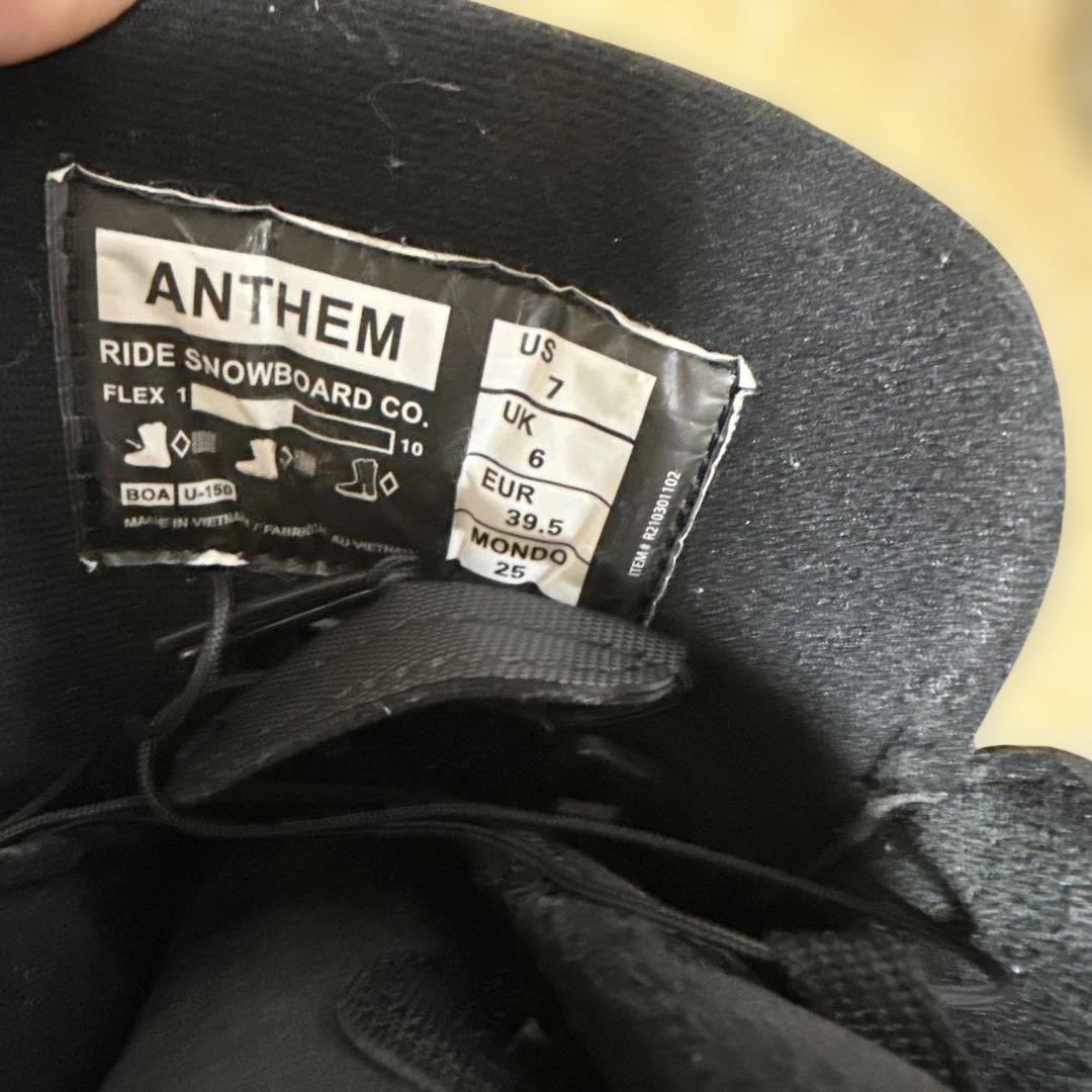 RIDE 24-25モデル ANTHEM 25 BOA スノーボード ブーツ