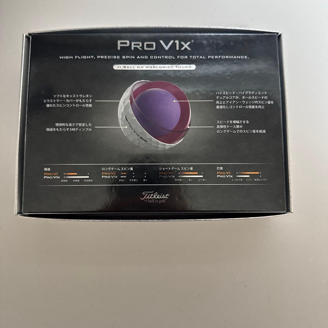 【新品】タイトリスト　2025年モデル　Pro V1x ホワイト　1ダース