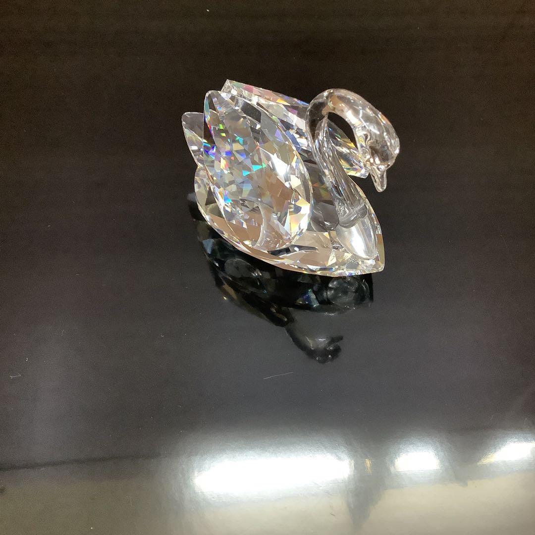 mm-3397⑥【SWAROVSKI スワロフスキー　クリスタル　スワン　置物】