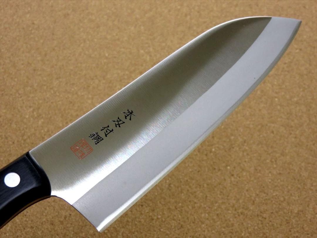 関の刃物 スジ三徳包丁 170mm クロムモリブデン鋼 魚 肉切 両刃 万能包丁