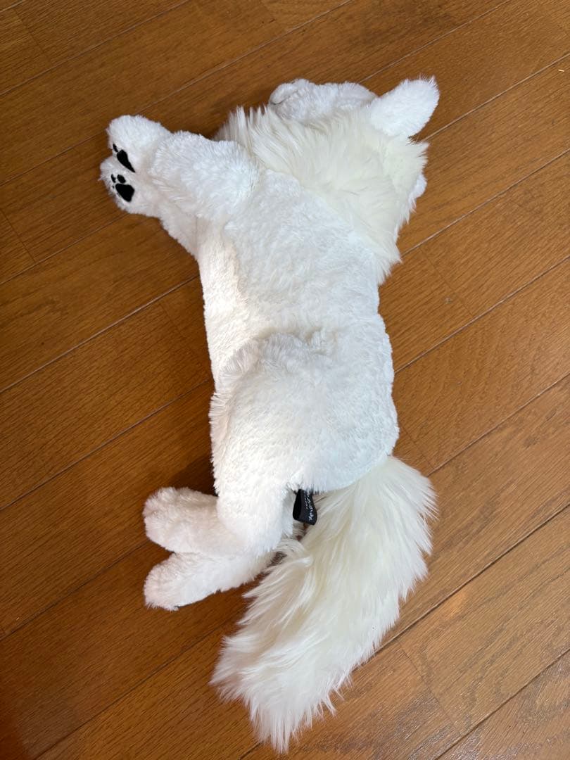那須どうぶつ王国 ホッキョクオオカミ ぬいぐるみ ひざおおかみ