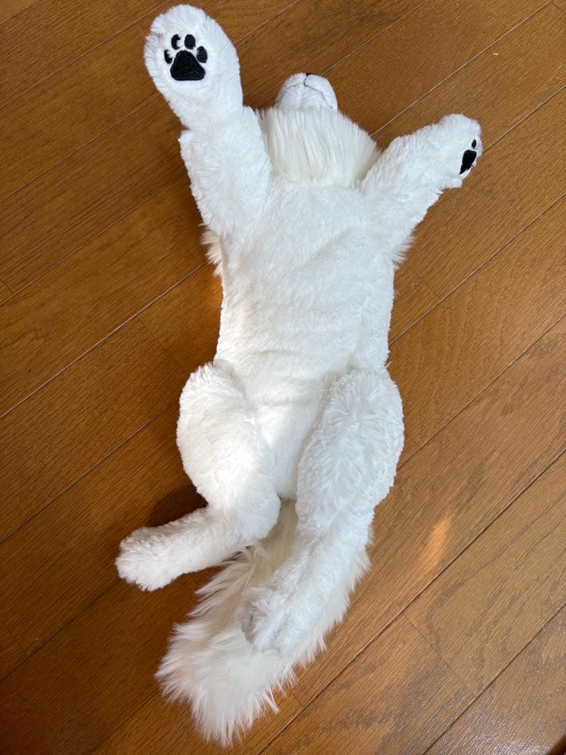 那須どうぶつ王国 ホッキョクオオカミ ぬいぐるみ ひざおおかみ