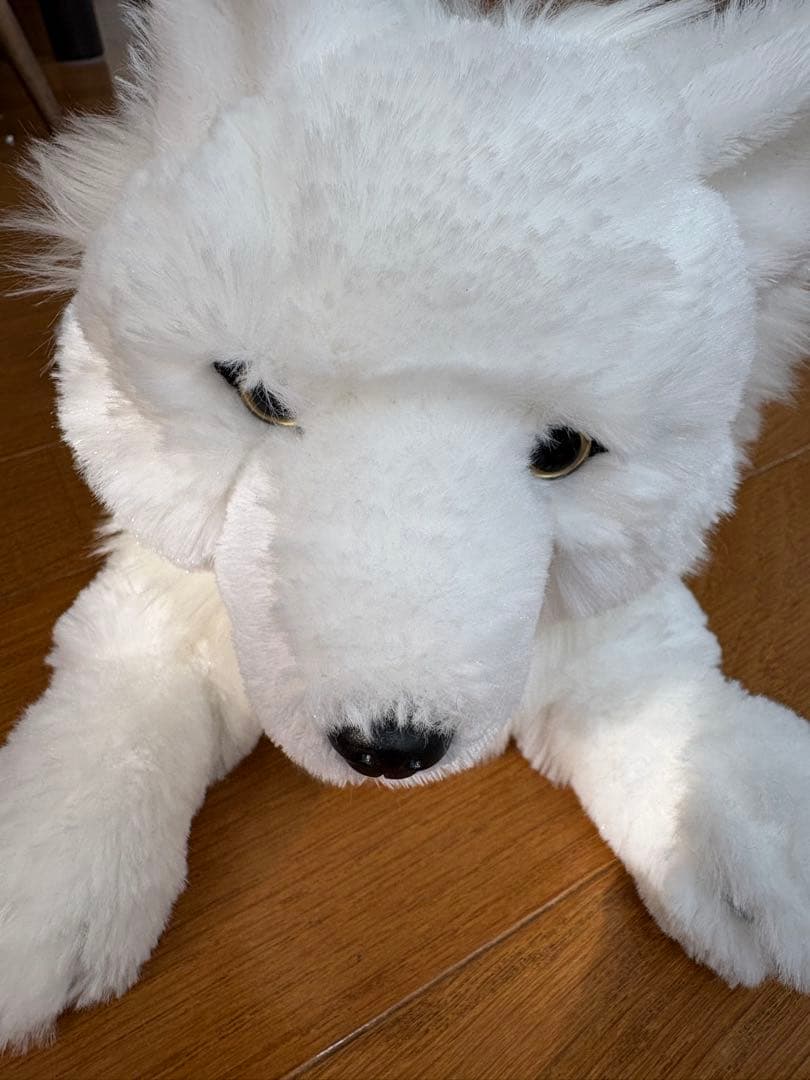 那須どうぶつ王国 ホッキョクオオカミ ぬいぐるみ ひざおおかみ