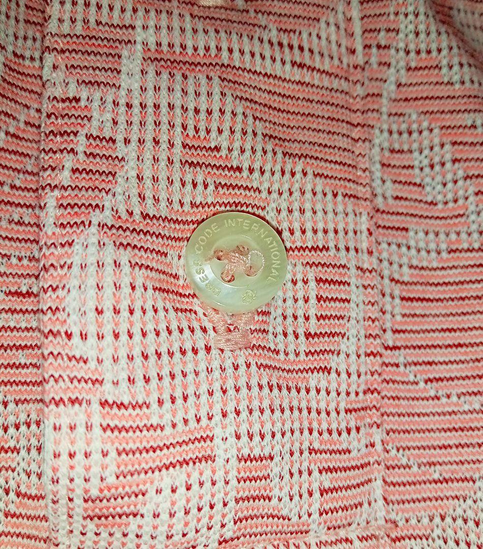 【Zoy】美品 ゾーイ 総柄 ワッペン デザイン ポロシャツ ピンク 2