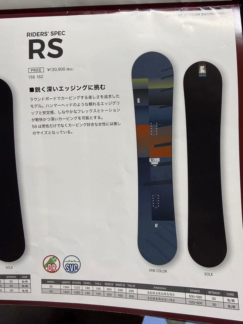 bc stream rs156 新品未使用 ライダーズスペック 25-26