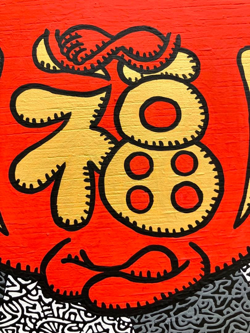 原画　だるま ポップアート キャラクター　絵画　アクリル画　現代アート