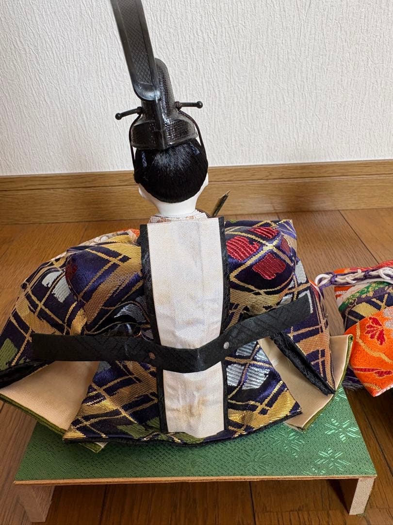 ひな人形セット 男雛 女雛 ランプ付き　レトロ