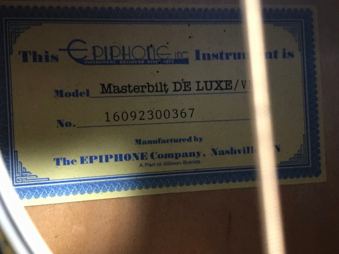 Epiphone Masterbilt De Luxe 改　Dearmond 付