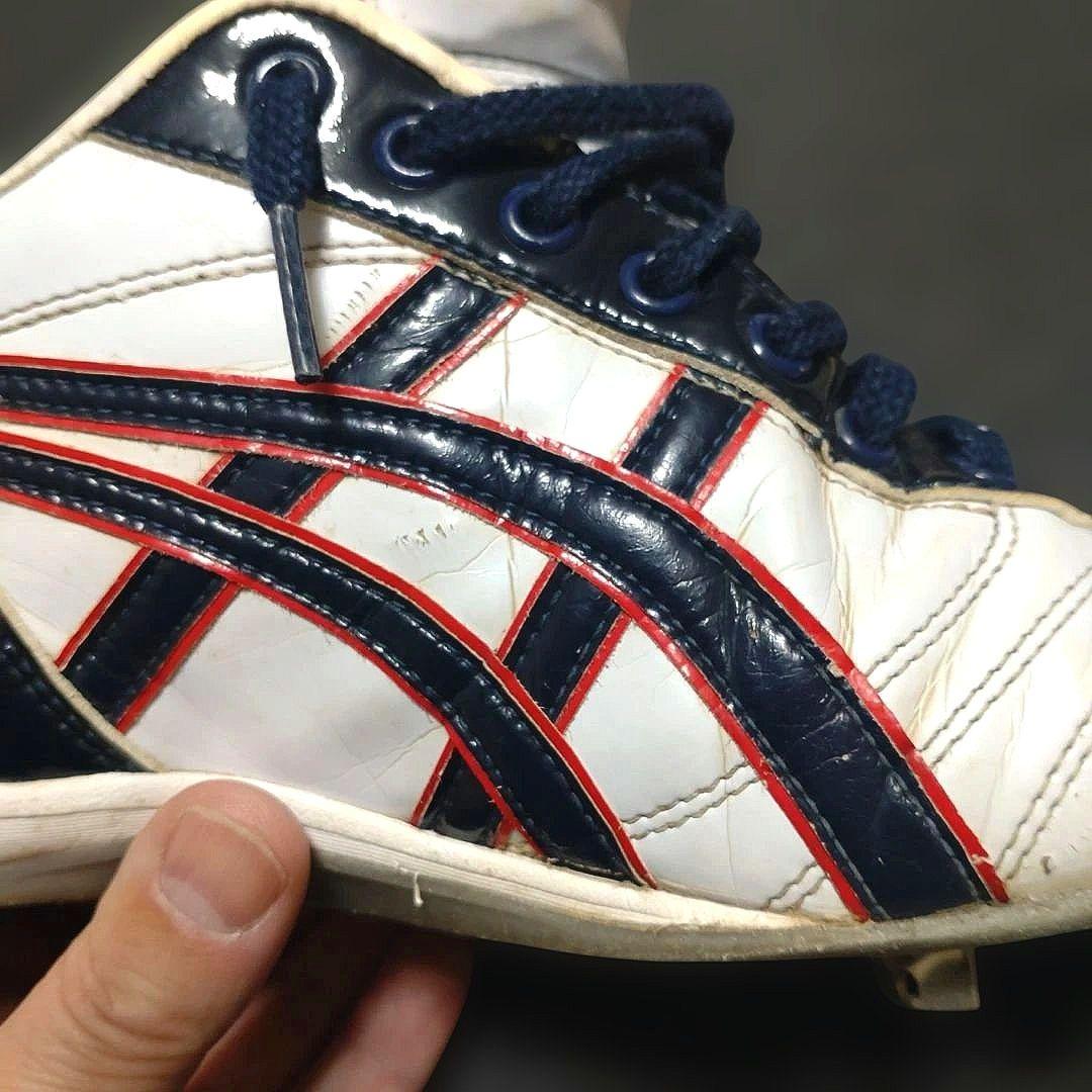 asicsオーダースパイク　野球スパイクシューズ ホワイト/ネイビー