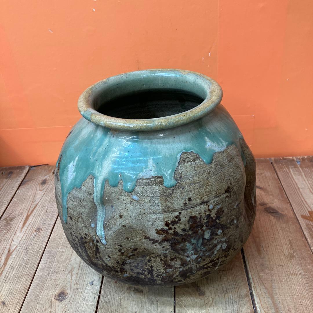 D-壁 壺 花瓶 花器 陶器 和陶器 作家物 骨董 古道具 アンティーク ヴィン