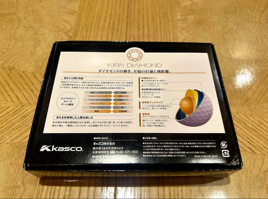 Kasco KIRA DIAMOND ゴルフボール 2ダース24個入