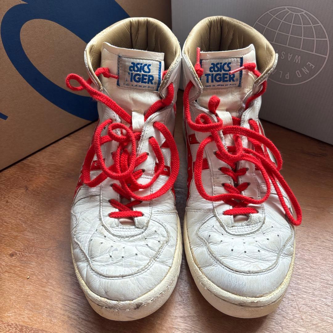 ASICS TIGER ハイカットシューズ ホワイト/レッド