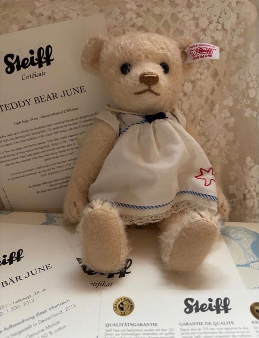 ★お値引きします★ Steiff シュタイフサマードレス　JUNE テディベア
