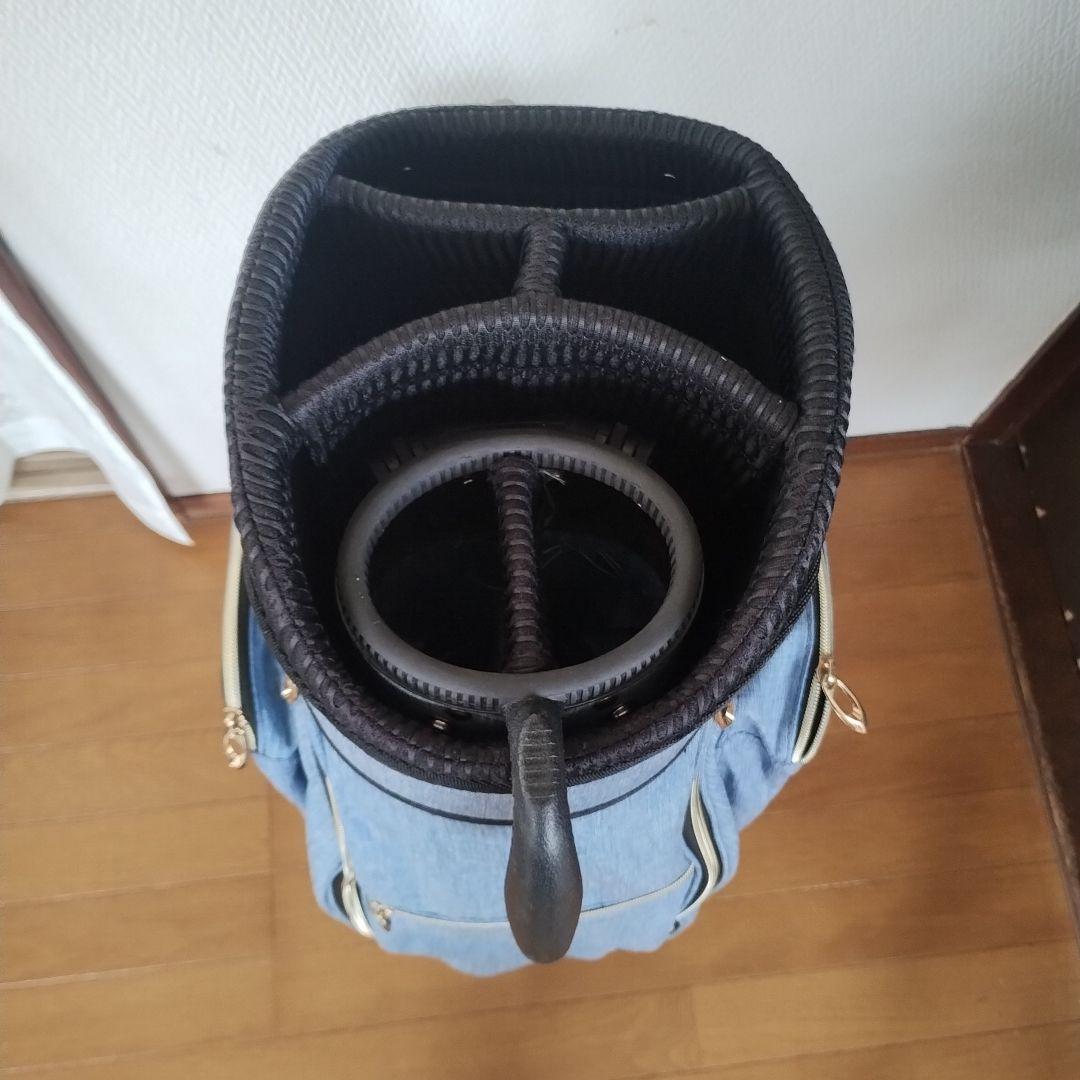 て*ぃ様 デニム風キャディーバッグ セルフスタンドバッグ付き