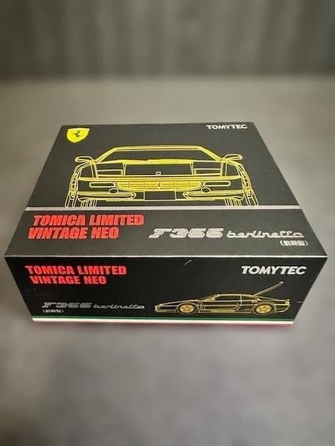 【未使用・TOMYTEC】フェラーリ F355 ベルリネッタ（前期型）（黄）