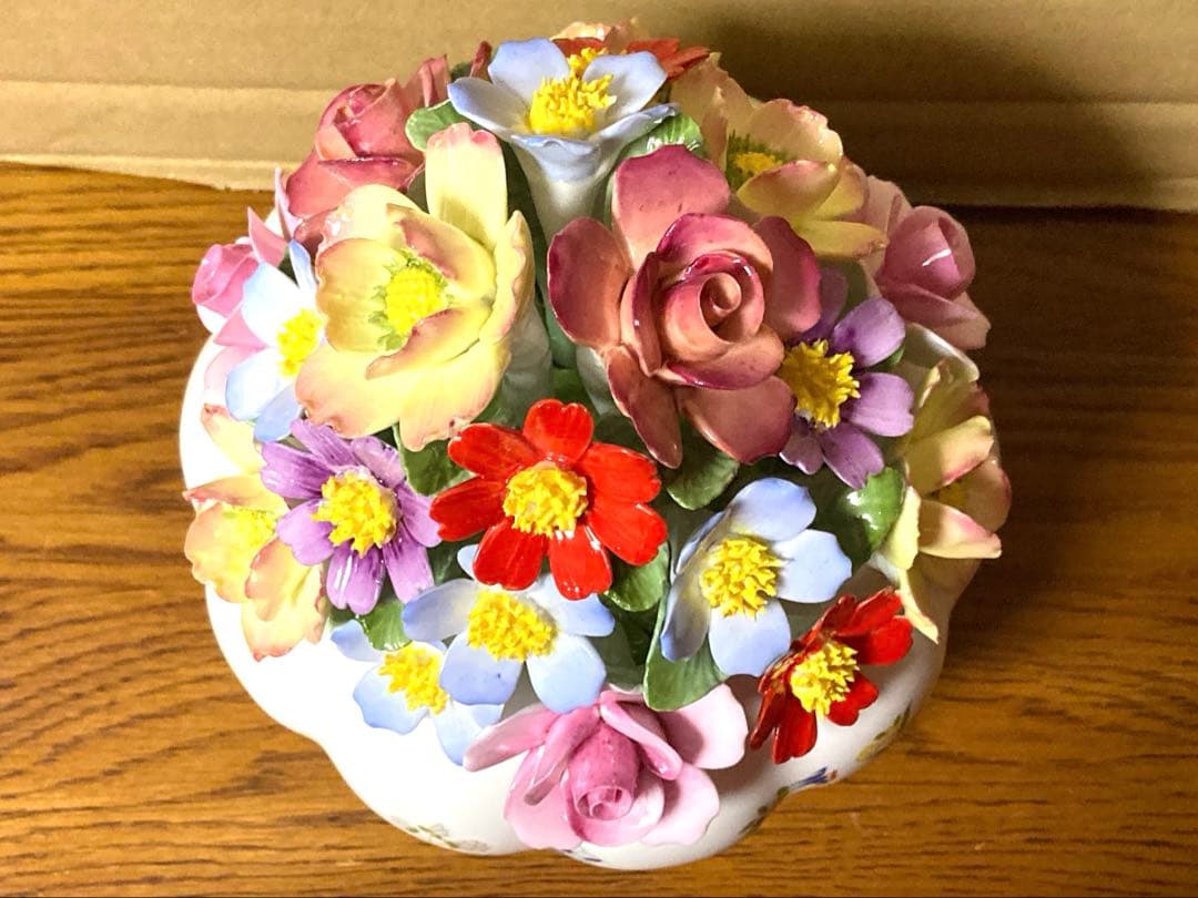 希少 Aynsley エインズレイ 陶花 FLORAL COTT GDN 当時物