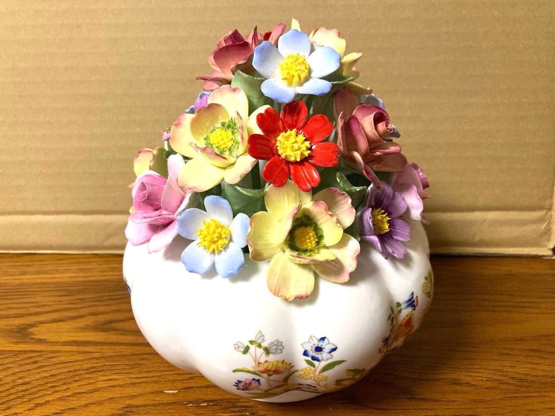 希少 Aynsley エインズレイ 陶花 FLORAL COTT GDN 当時物
