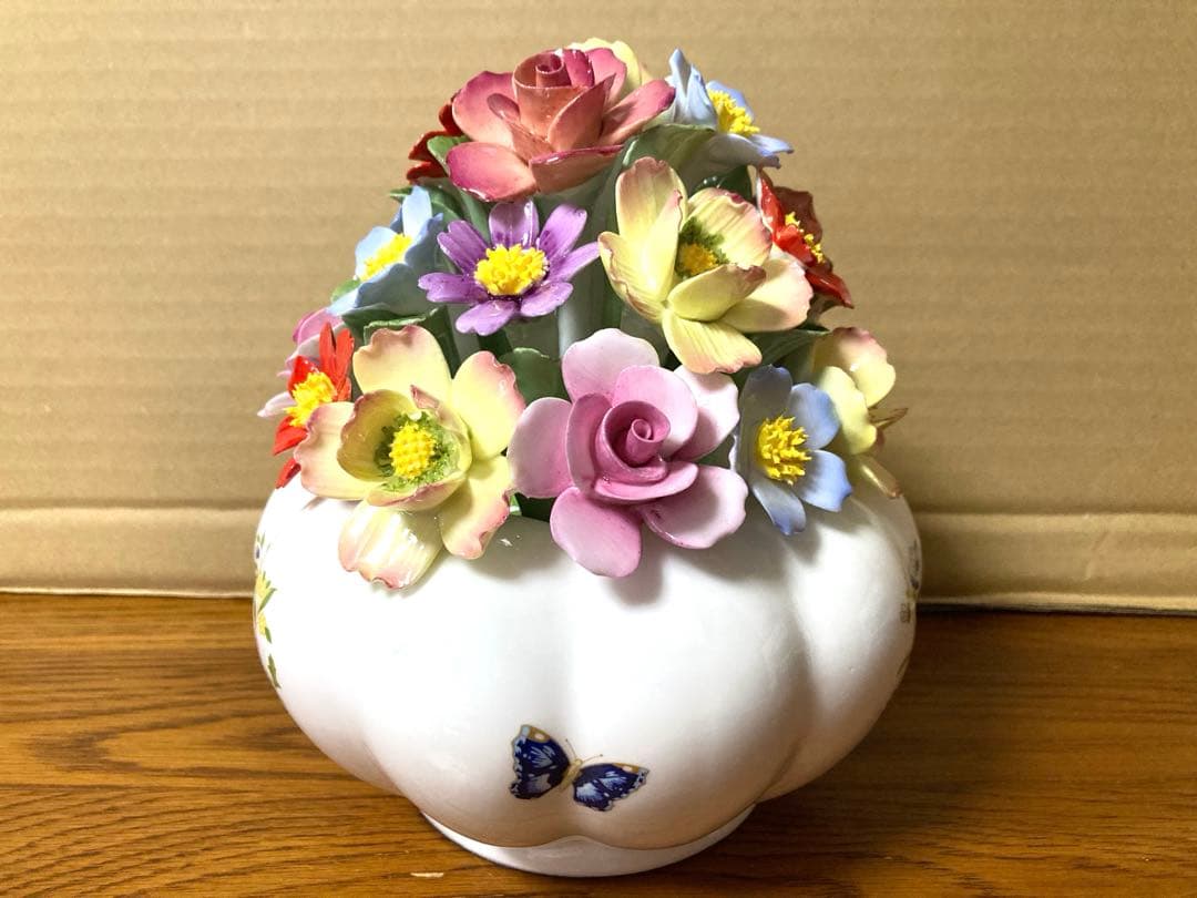 希少 Aynsley エインズレイ 陶花 FLORAL COTT GDN 当時物