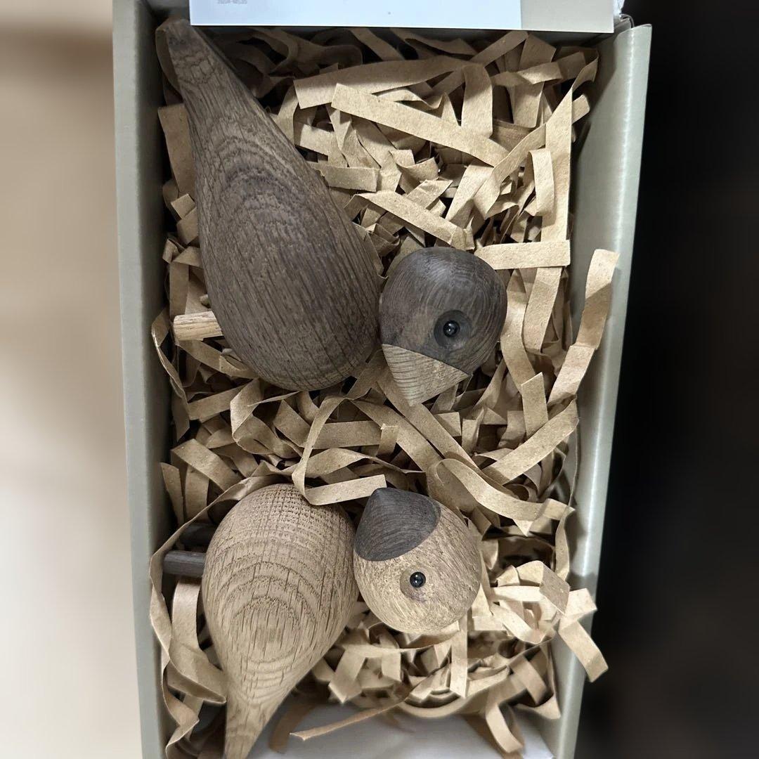 【新品同様/箱あり】カイボイスン　ラブバード　ペア　北欧インテリア　木製