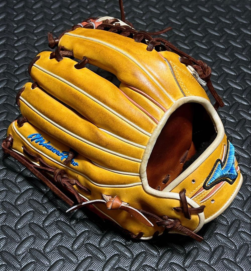 日本製 ミズノプロ ダイバーシティブルー オーダー 軟式 外野用 グローブ