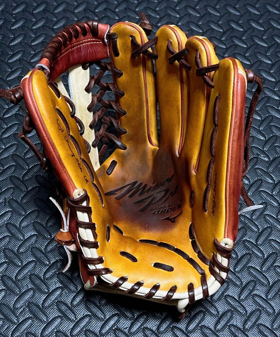 日本製 ミズノプロ ダイバーシティブルー オーダー 軟式 外野用 グローブ