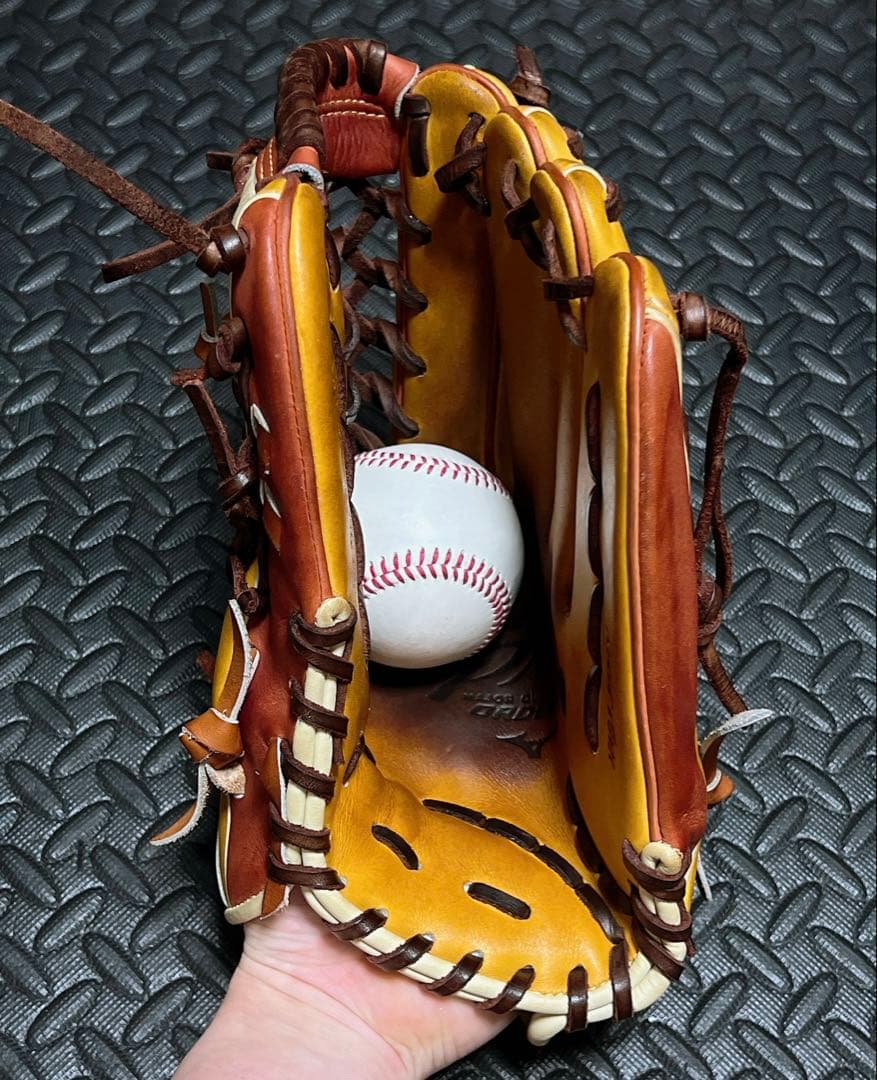 日本製 ミズノプロ ダイバーシティブルー オーダー 軟式 外野用 グローブ