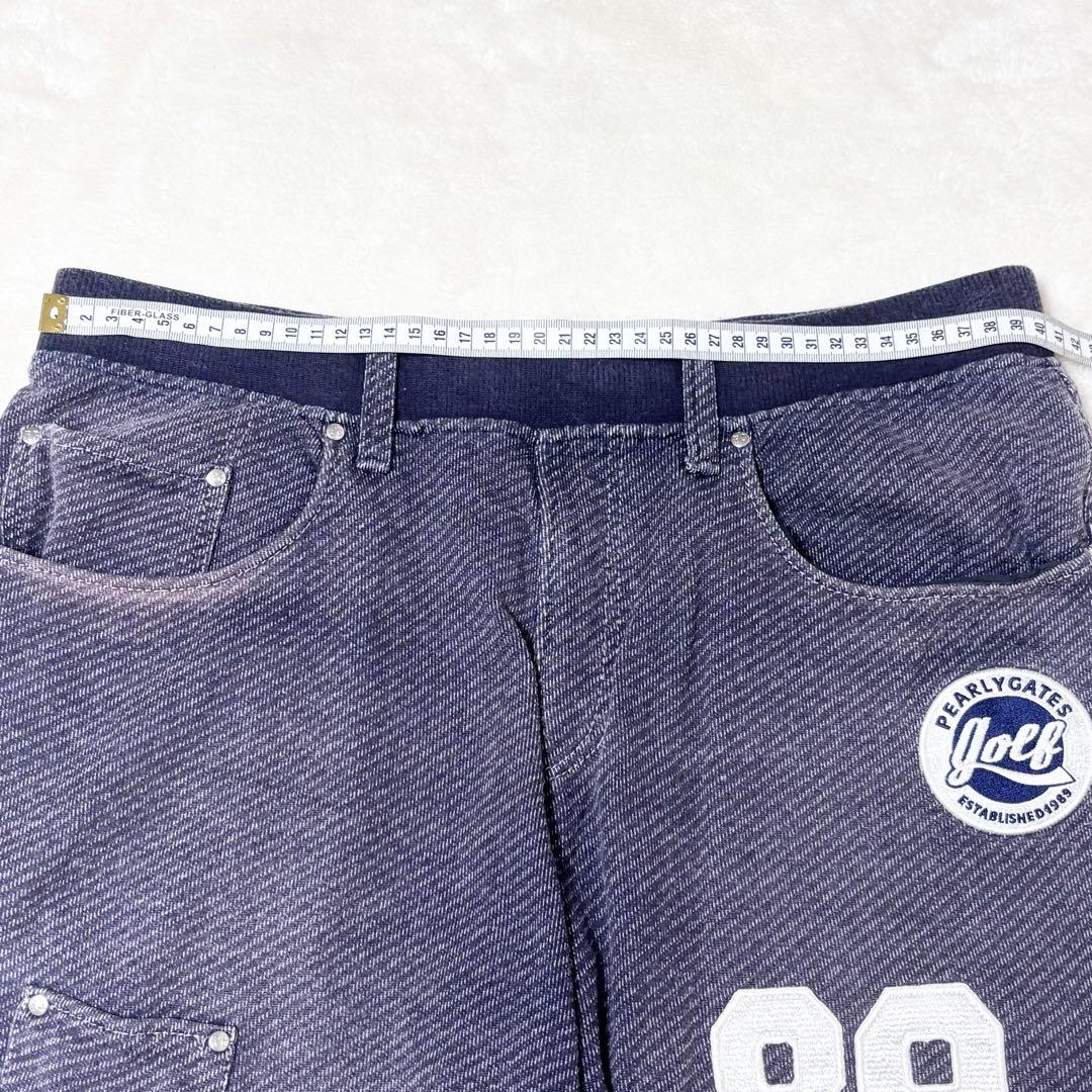 【美品】PEARLY GATES パーリーゲイツ　ショートパンツ　ロゴ　ワッペン