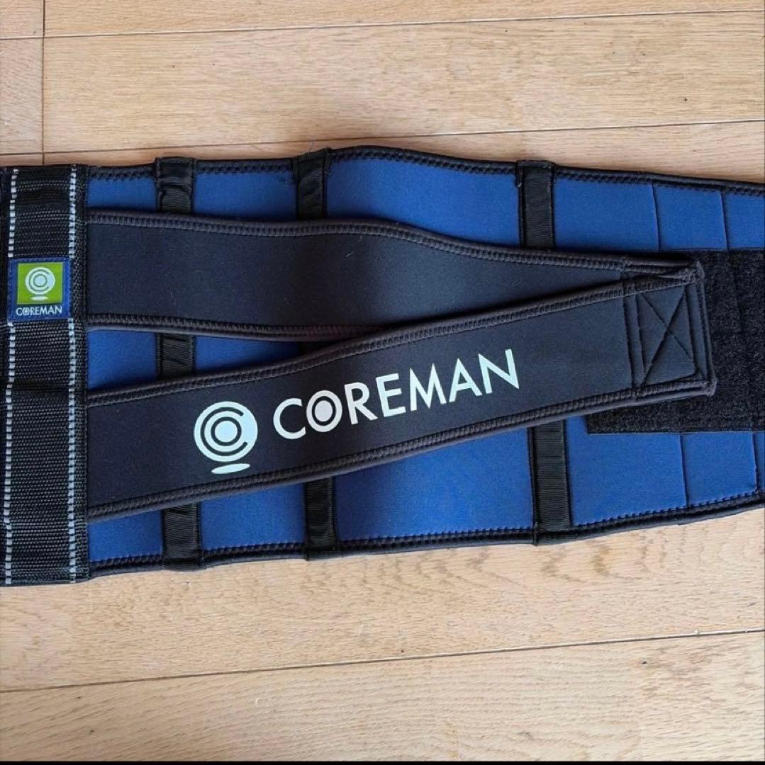 COREMAN コアマン 腰用サポーター 腰痛ベルト コルセット ブルー