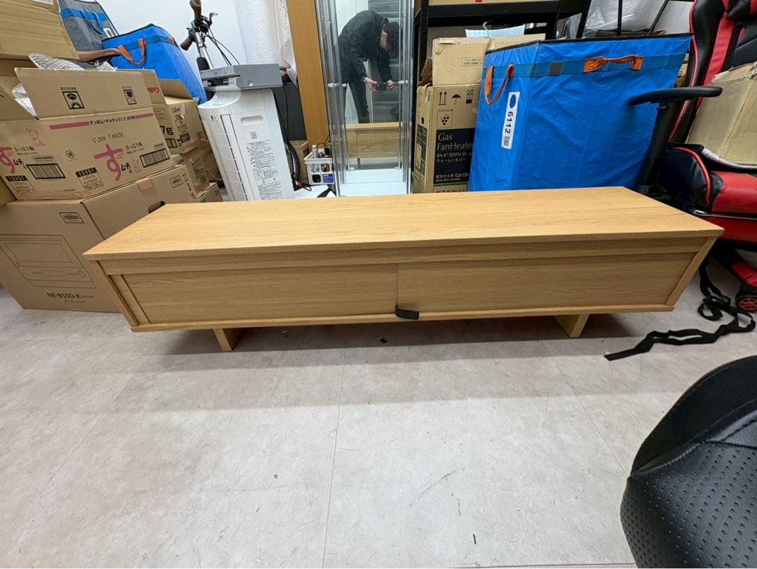 無印良品 オーク材AVラック薄型 150cm 美品