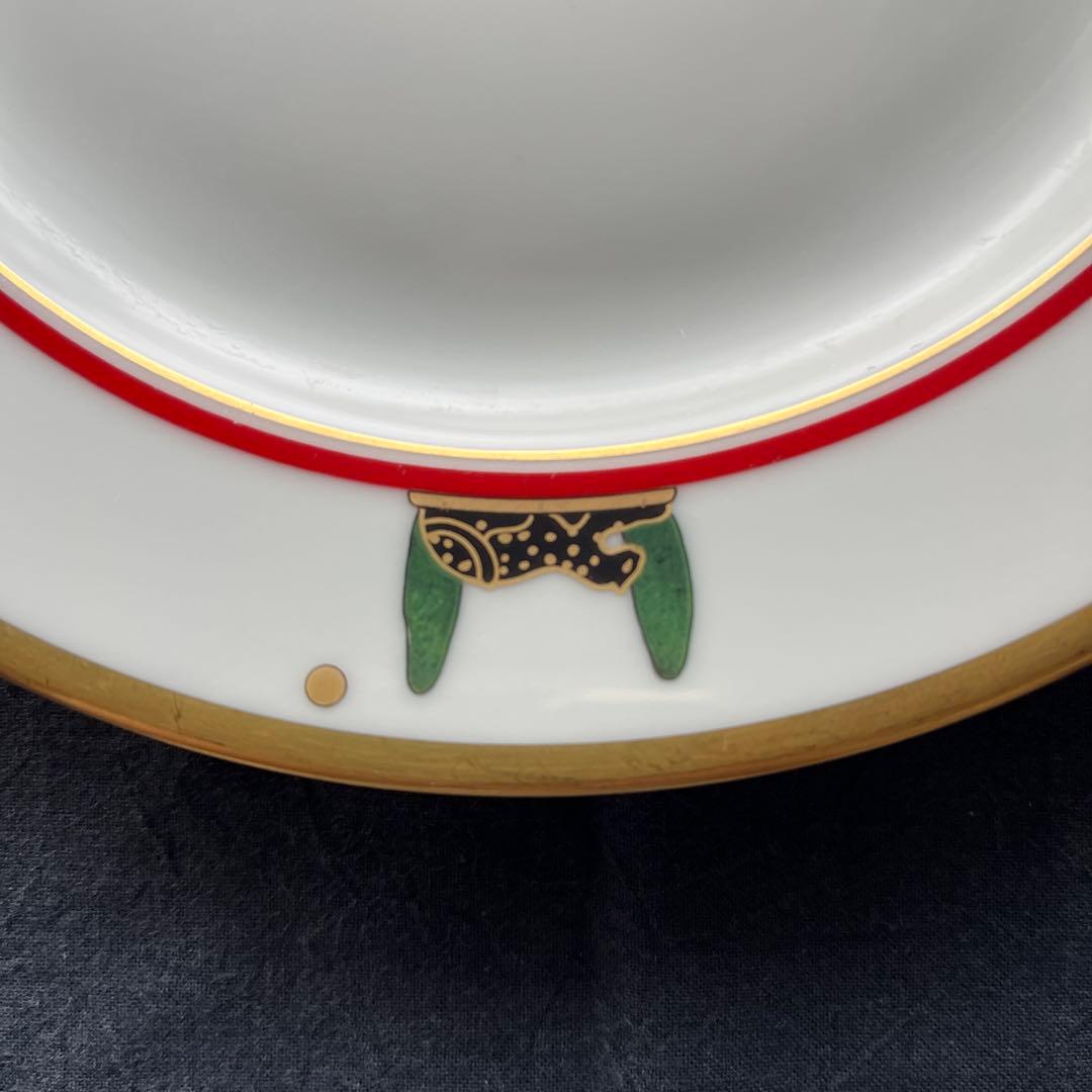 Cartier 花と家のモチーフ皿　21.5cm