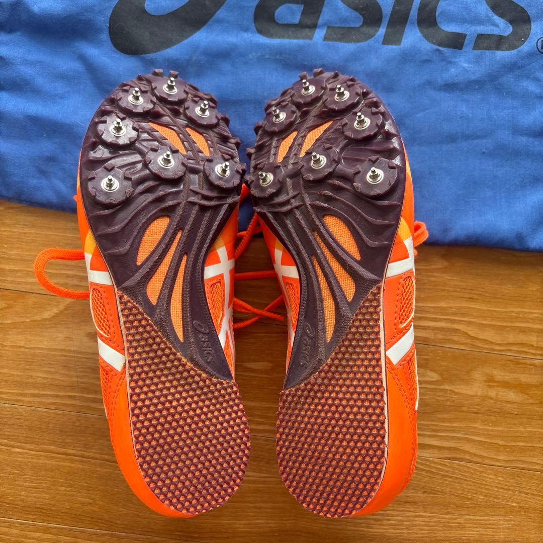 ASICS 陸上スパイクシューズ オレンジ