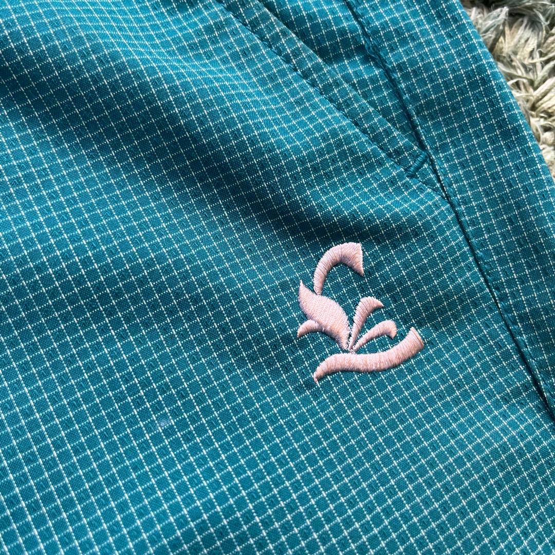 LE COQ SPORTIF グリーンチェックパンツ