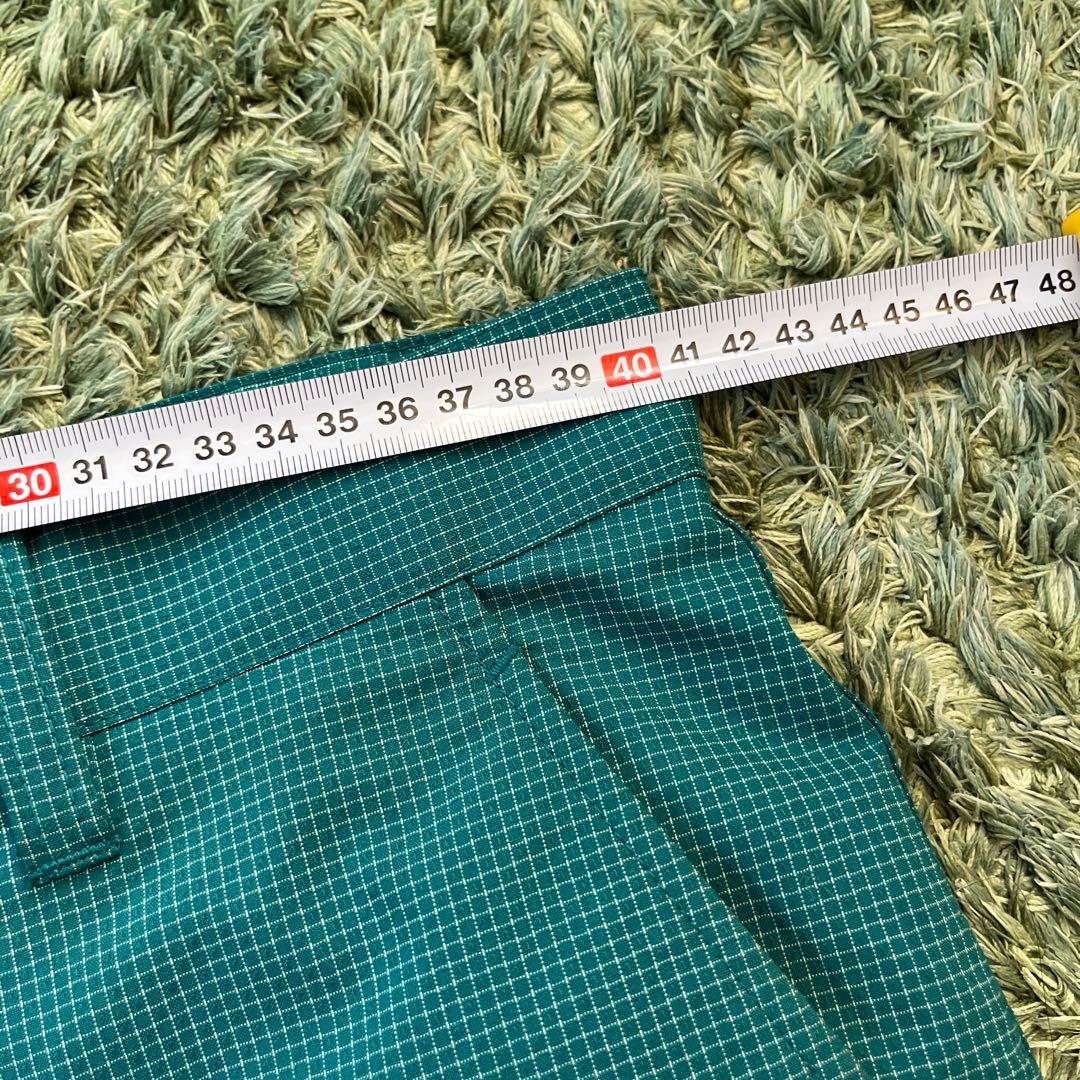 LE COQ SPORTIF グリーンチェックパンツ