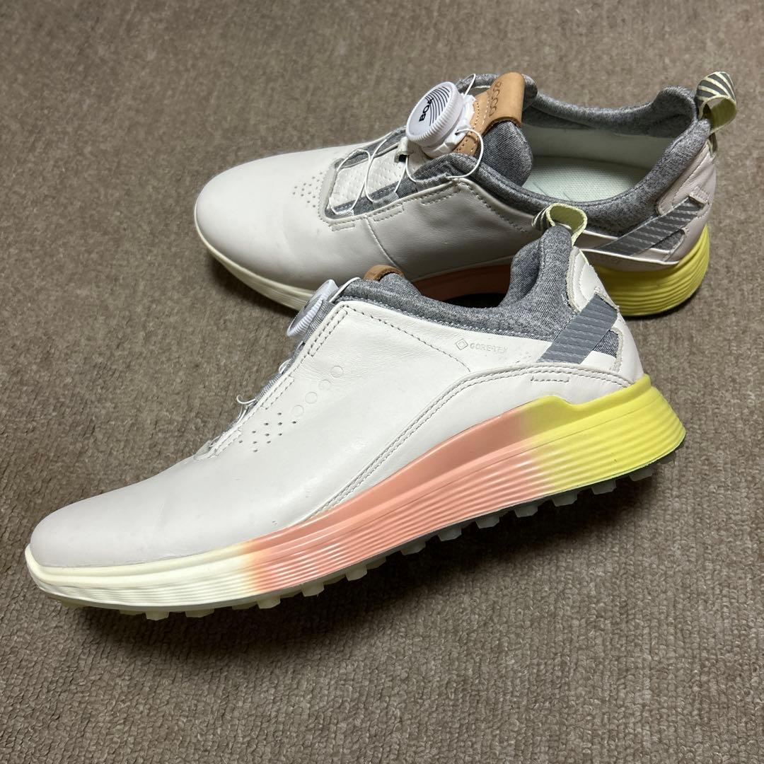 ECCO ゴルフシューズ BOA ホワイト 24.0cm
