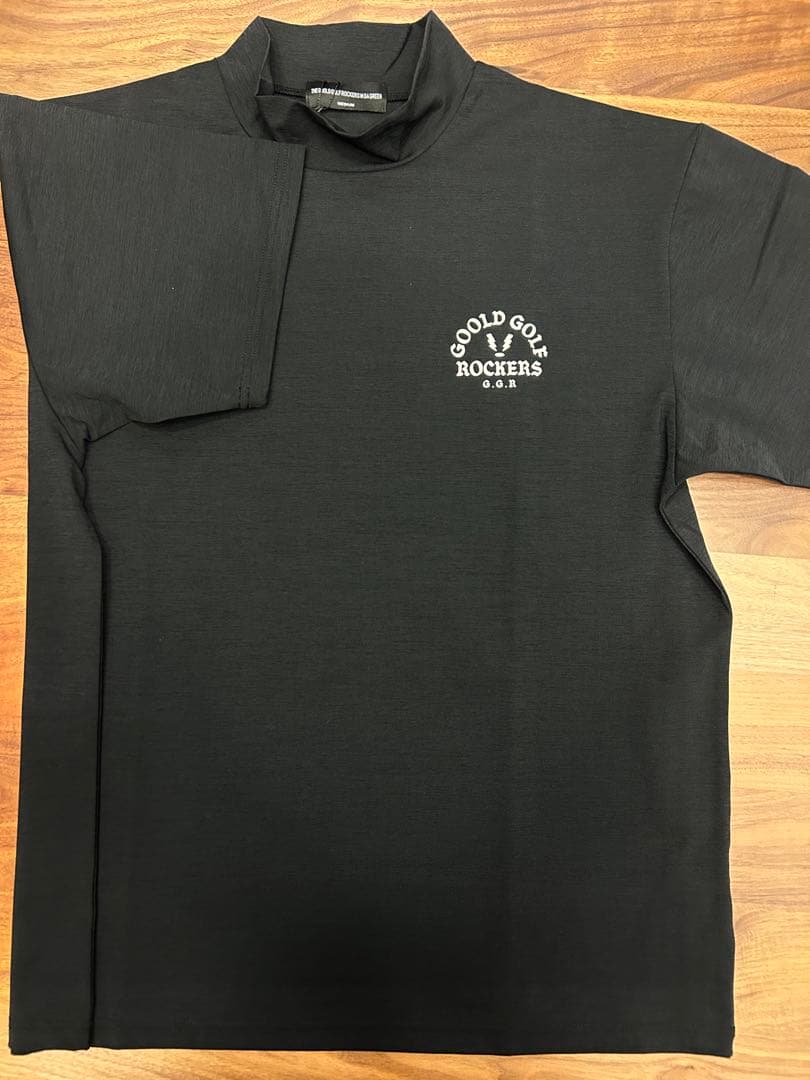 【半袖モックネック】　M ブラック　新品　goold golf rockers